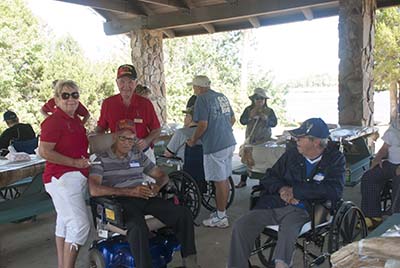 Veterans from area assisted living facilities were invited to a day of fishing and fun at Fort Island Trail Park.