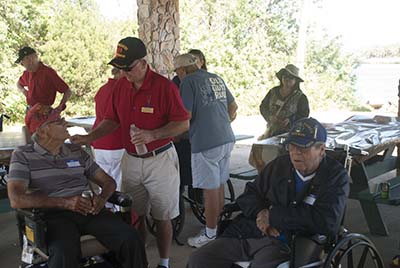 Veterans from area assisted living facilities were invited to a day of fishing and fun at Fort Island Trail Park.