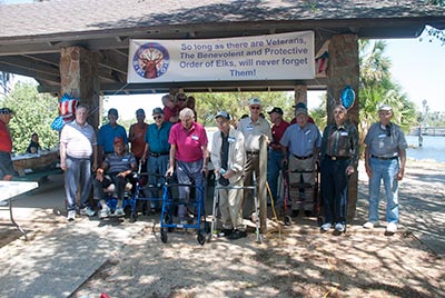 Veterans from area assisted living facilities were invited to a day of fishing and fun at Fort Island Trail Park.