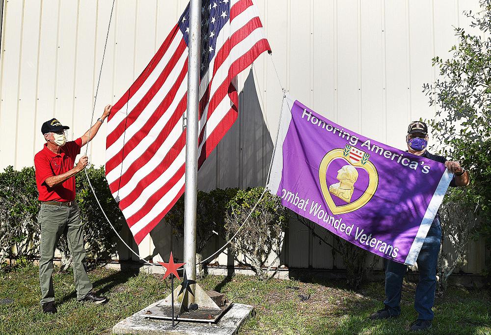 Purple Heart Flag raising ceremony 2020