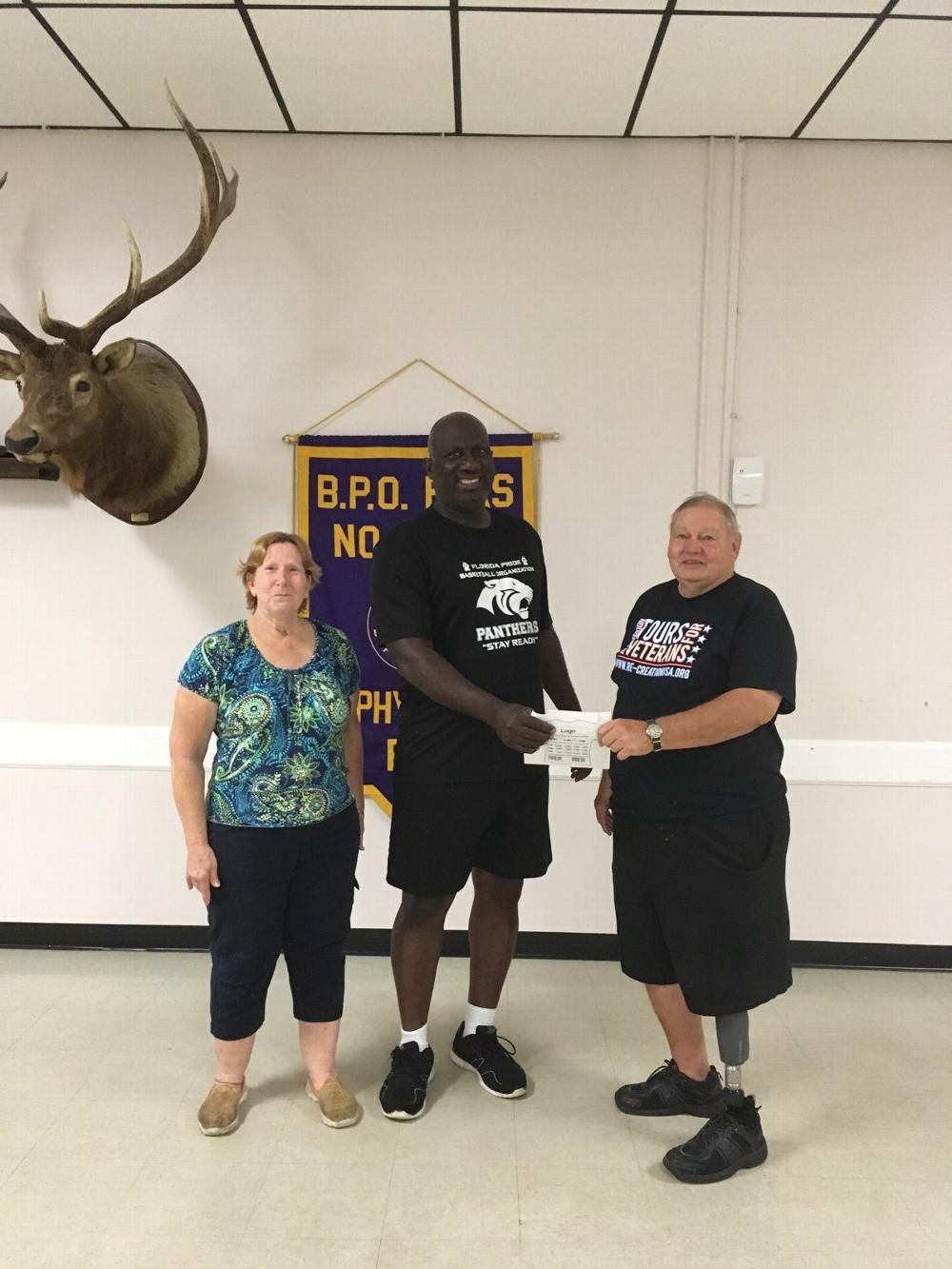 Sgt Smith is in charge of our Zephyrhills JrROTC team that we have supported in the past. This monetary donation made on 3/19/2019, in the amount of $500.00 for their basketball program. Presentation of the check is from Zephyrhills Lodge #2731.