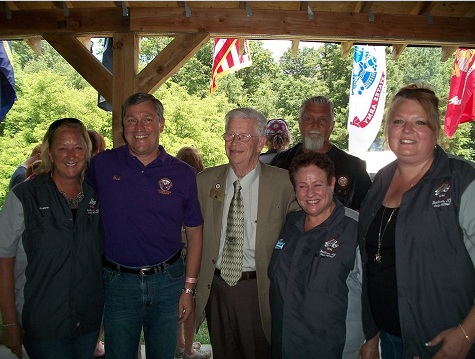 Joanne Baldwin PER, Robert Ricker PSP, NJ Senator Sam Thompson, Debra Pfeffer Loyal Knight, George Struble Trustee & Veterans Committee Chairman, Lori Struble ER