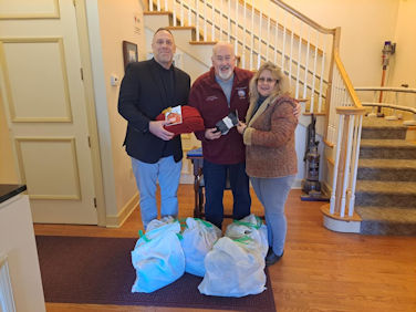 Lodge Veterans Chair Jeffrey Lodge and Colleen Lodge delivered 200 pairs of socks and 8 lap throws to The Fisher House in Albany today ( Feb 13th). 