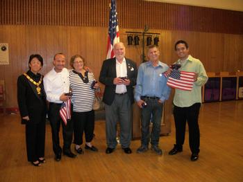 New members Miguel Garcia, Valerie Fagiani, Richard Buckner, Mike Tinney and Albert Comple with ER Jill Lace