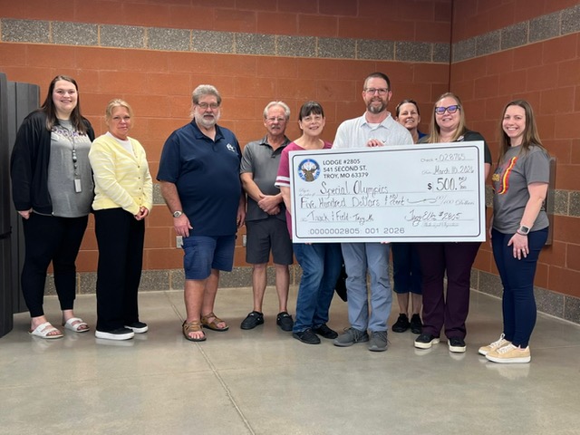 Check Presentation to Special Olympics - our donation will over lunches for the participants. This covers over 200 of these amazing individuals from four counties in Track and Field. 