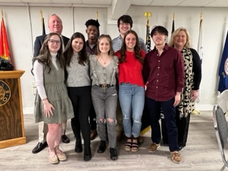 Lake Oconee Lodge held its annual Scholarship Reception in February 2022 for the 6 MVS scholars, Lake Oconee Lodge's Student of the Year, The Chase Montgomery Memorial Scholarship and the Jerry and June Smith Scholarship.  Pictured are 7 of the 9 seniors receiving scholarships with Chairman Frank Rowan and LOLA Pres. Amy Champion