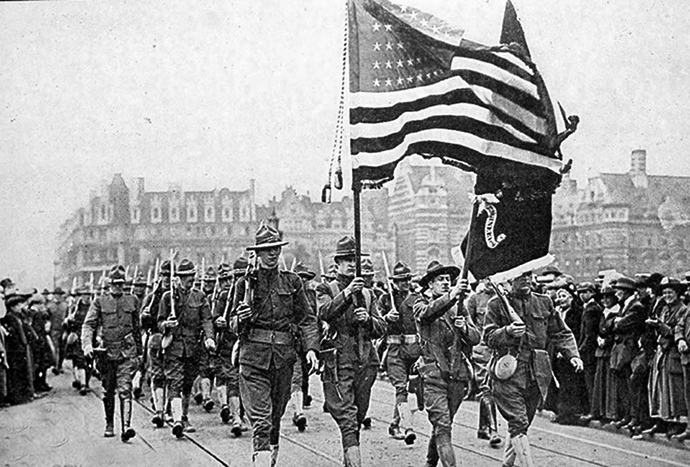 Victory coming home from World War I
