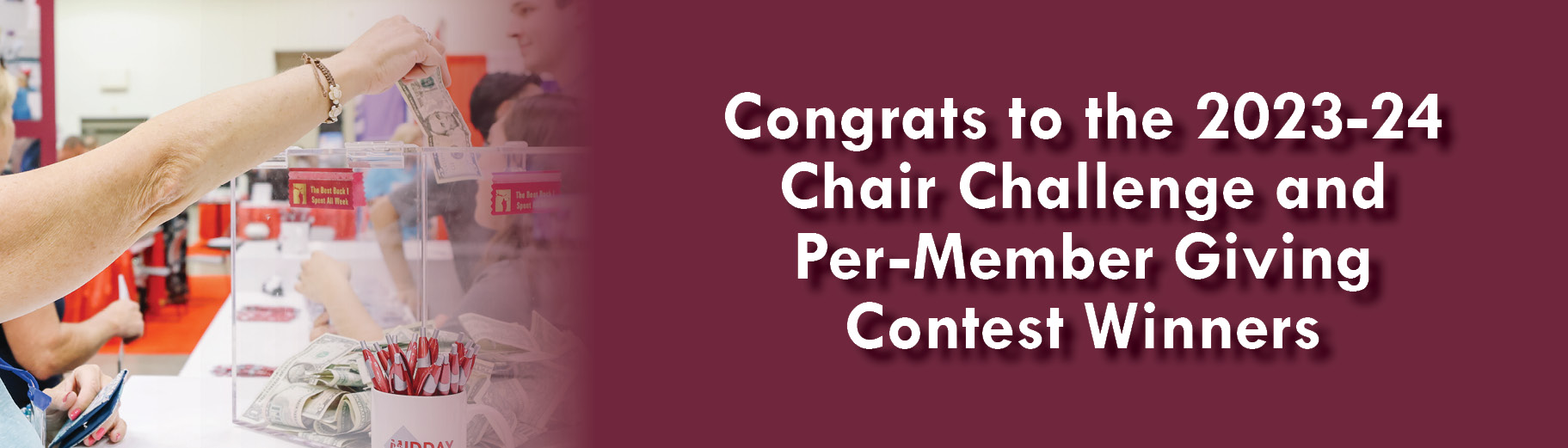 2023-24 Per-Member Giving and Chair Challenge Winners