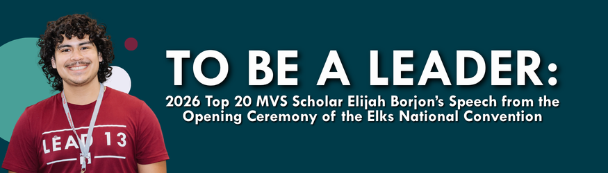 To Be a Leader: MVS Scholar Elijah Borjon's Remarks