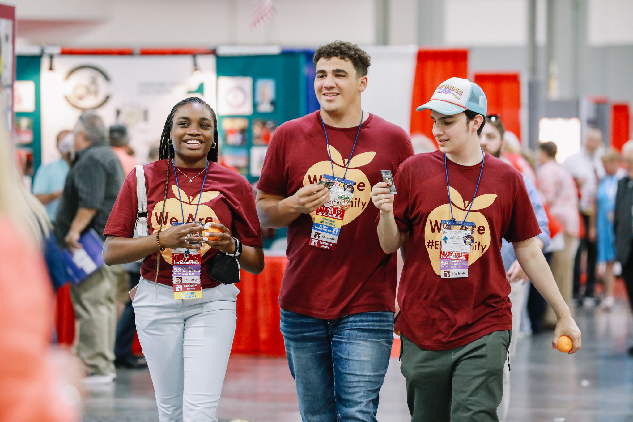 Three Elks scholars walk together at Convention.